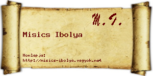 Misics Ibolya névjegykártya